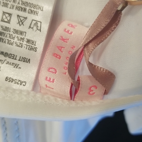 💕TED BAKER💕 White Mesh Panel One-Piece Swimsuit - Picture 14 of 16